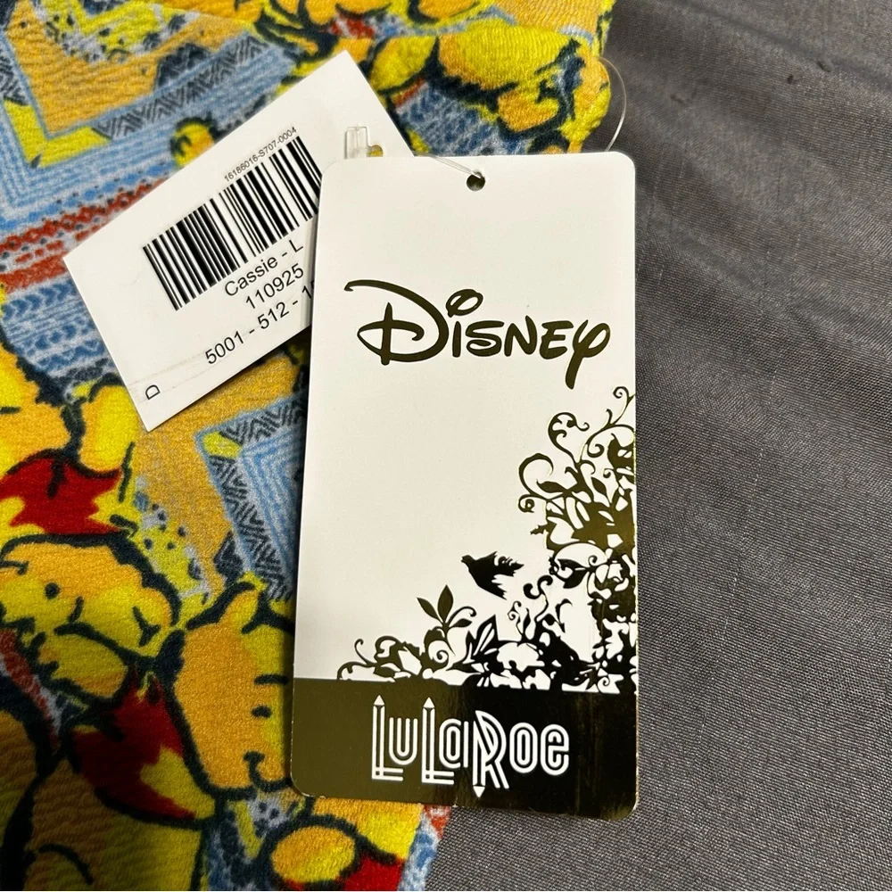 Lularoe Disney NWT Winnie The Pooh Women’s Size Large Pencil Skirt Stretchy - Picture 3 of 8